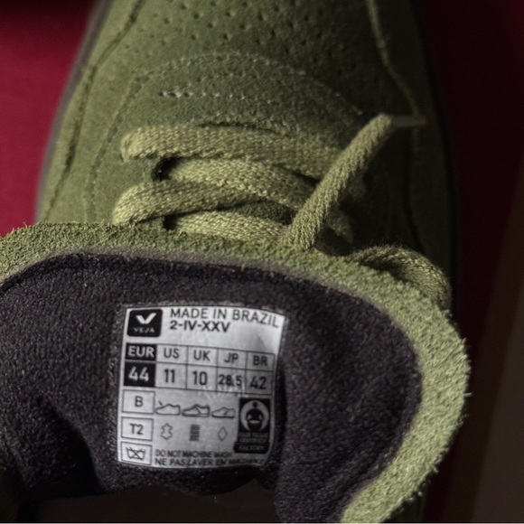 Veja Matcha Green Suede Sneakers - Picture 7 of 8